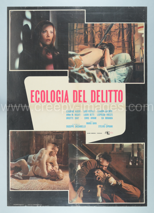 Im Blutrausch des Satans / Ecologia del delitto - Kompletter italienischer Aushangsatz (6 Fotobuste + 2 Soggettone)